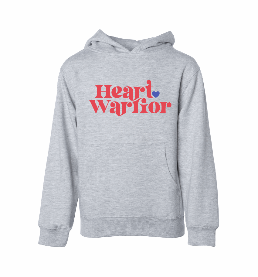 Heart Warrior / YOUTH Fleece Hoodie / 5 Colors / Valentine's Day