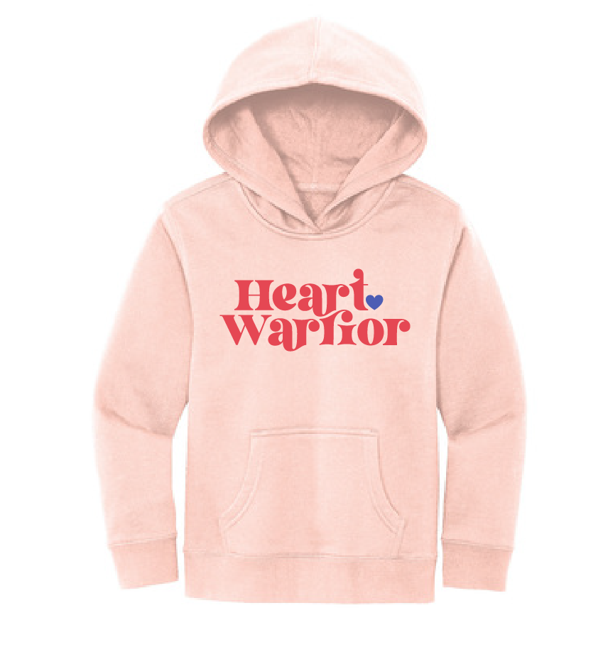 Heart Warrior / YOUTH Fleece Hoodie / 5 Colors / Valentine's Day