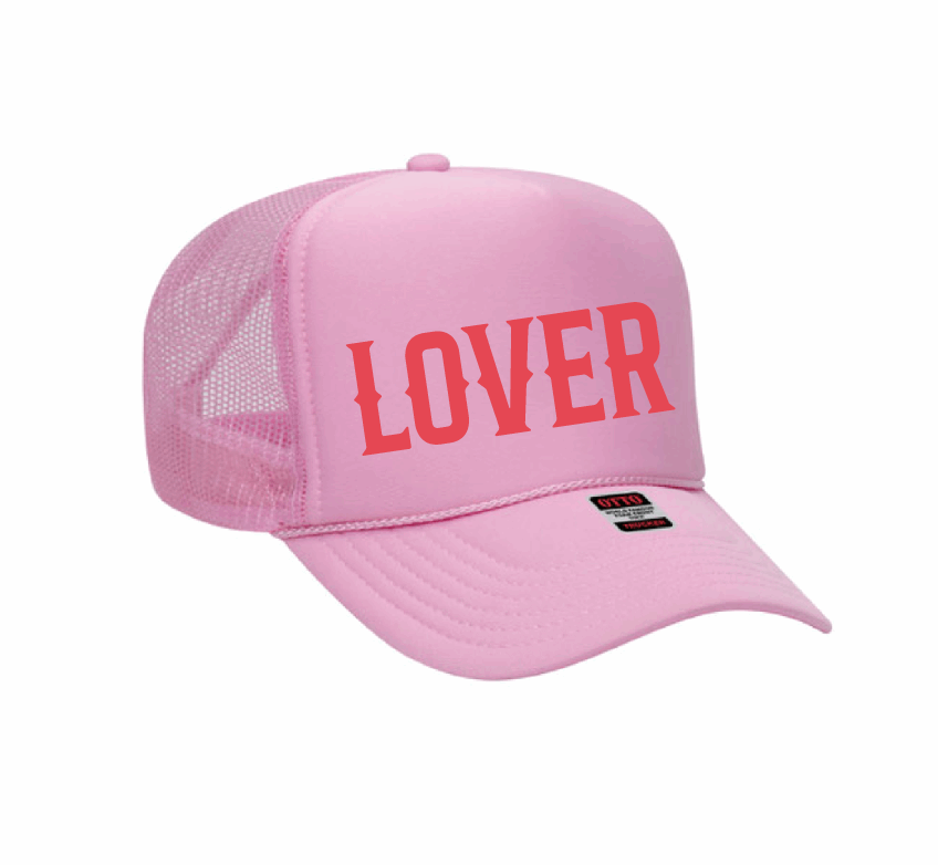 Lover / 5-Panel High Crown Foam Trucker Hat / 4 colors / Valentine's Day