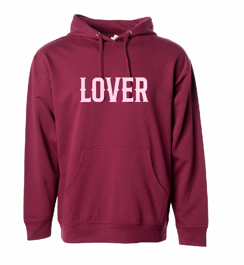 Lover / Midweight Hooded Sweatshirt / 5 Colors / Valentine's Day