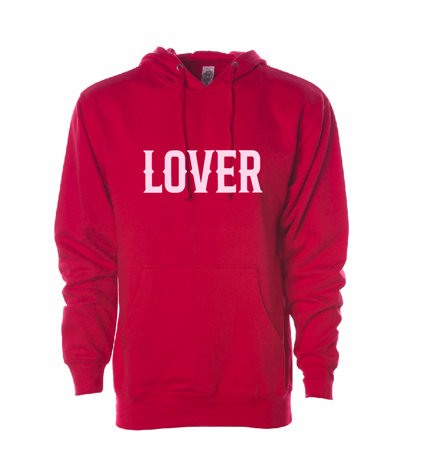 Lover / Midweight Hooded Sweatshirt / 5 Colors / Valentine's Day