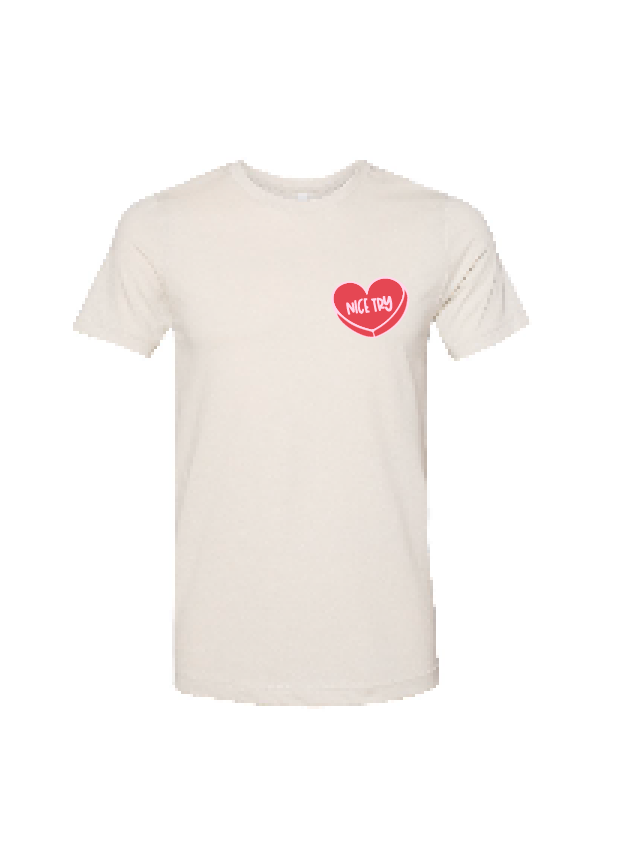 Nice Try / Unisex Softstyle Short Sleeve Tee (Youth & Adult) / 5 Colors / Valentine's Day