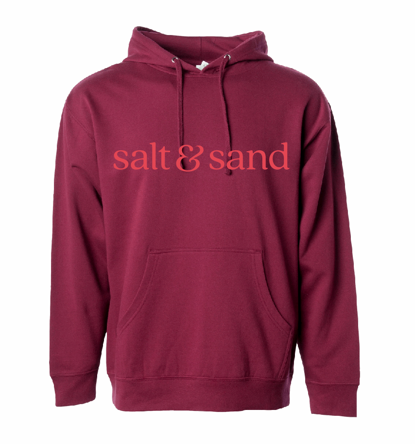 Salt & Sand / Midweight Hooded Sweatshirt / 3 Colors / Valentine's Day