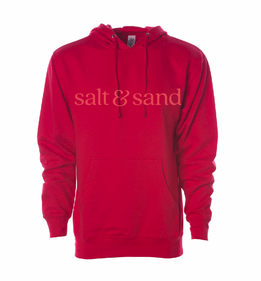 Salt & Sand / Midweight Hooded Sweatshirt / 3 Colors / Valentine's Day