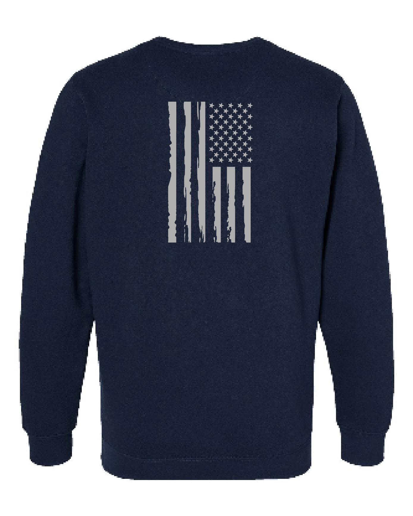 Flag / Elevated Fleece Crewneck Sweatshirt / Navy / Patriotic saltandsandshop