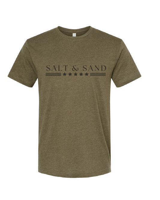 Flag / Fine Jersey Unisex T-Shirt / Vintage Military Green / Patriotic