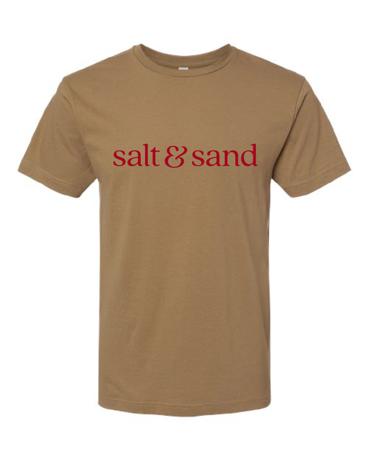 Fine Jersey Unisex T-Shirt / Camel / Salt and Sand