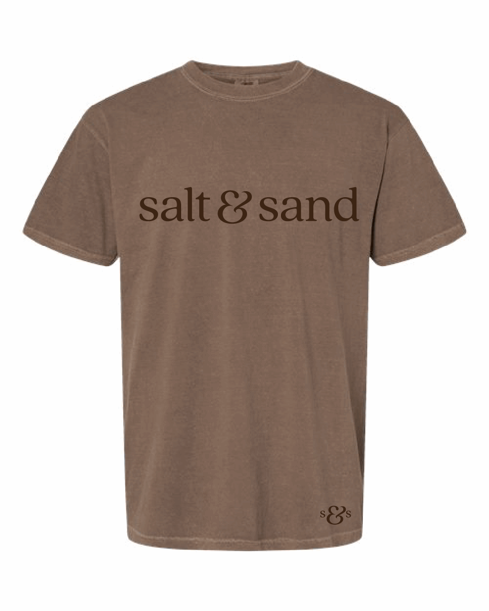 Heavyweight Ring Spun Tee / Espresso / Salt and Sand