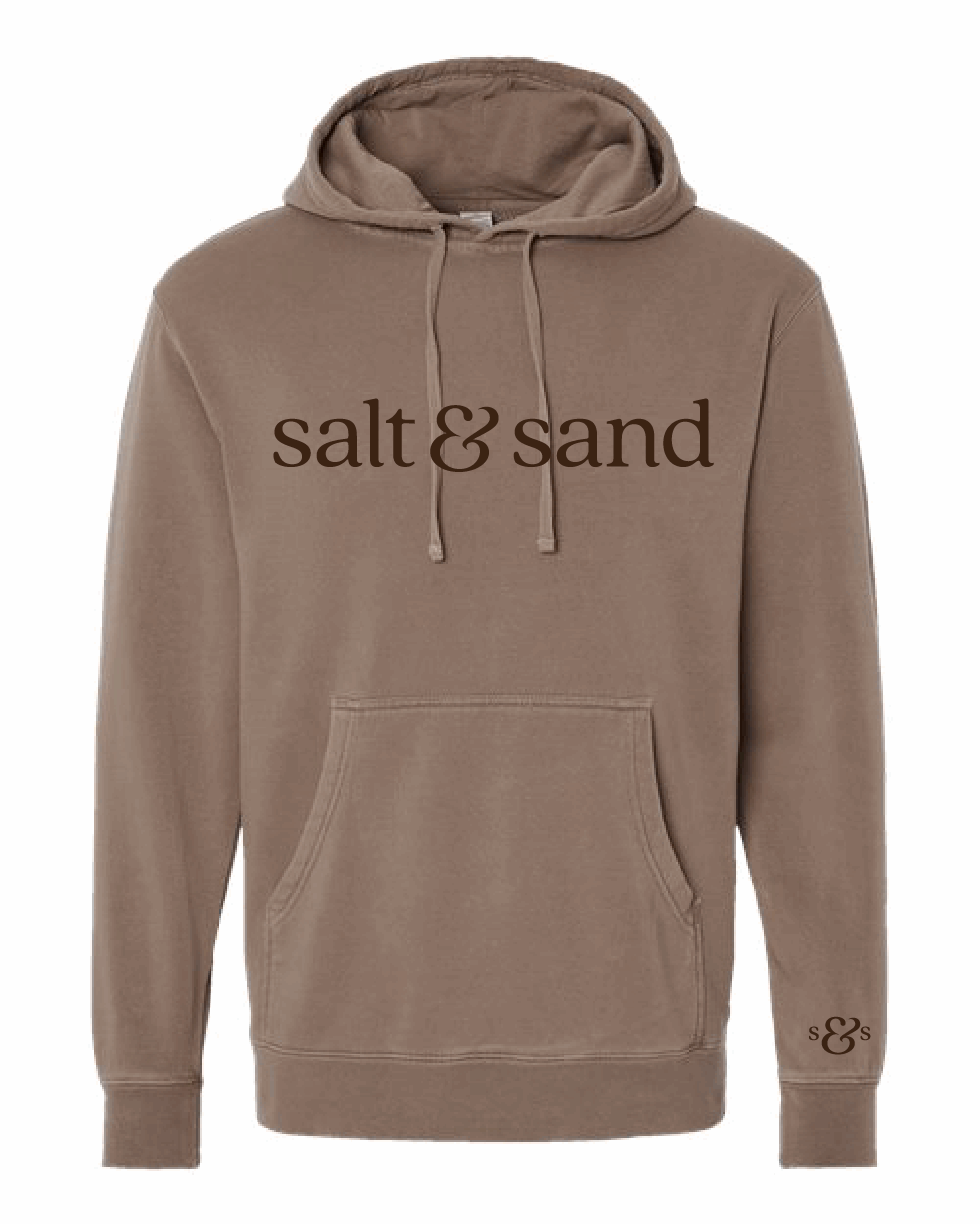 Midweight Pigment-Dyed Hooded Sweatshirt / Pigment Clay / Salt and Sand