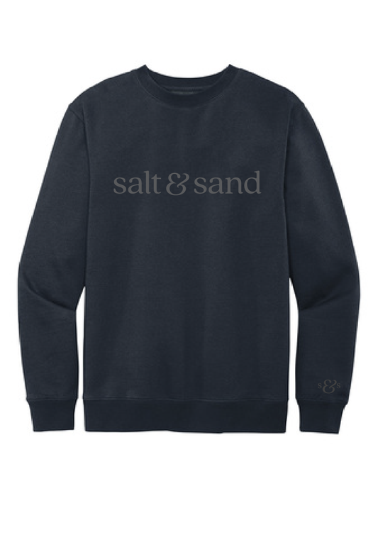 Fleece Crewneck Sweatshirt / Navy / Salt and Sand