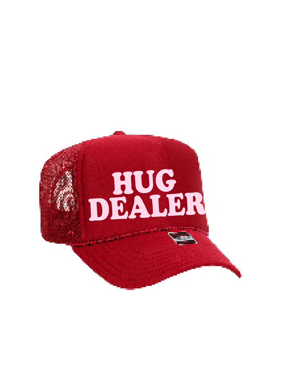 Hug Dealer / 5-Panel High Crown Foam Trucker Hat / 4 colors / Valentine's Day