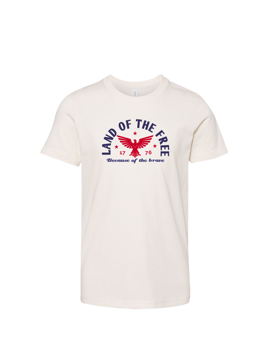 Land of the Free  / Unisex Softstyle Short Sleeve Tee (Youth & Adult) / 3 Colors / Patriotic