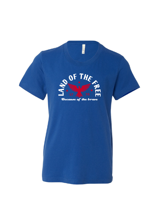 Land of the Free  / Adult Unisex Softstyle Short Sleeve Tee / 3 Colors / Patriotic
